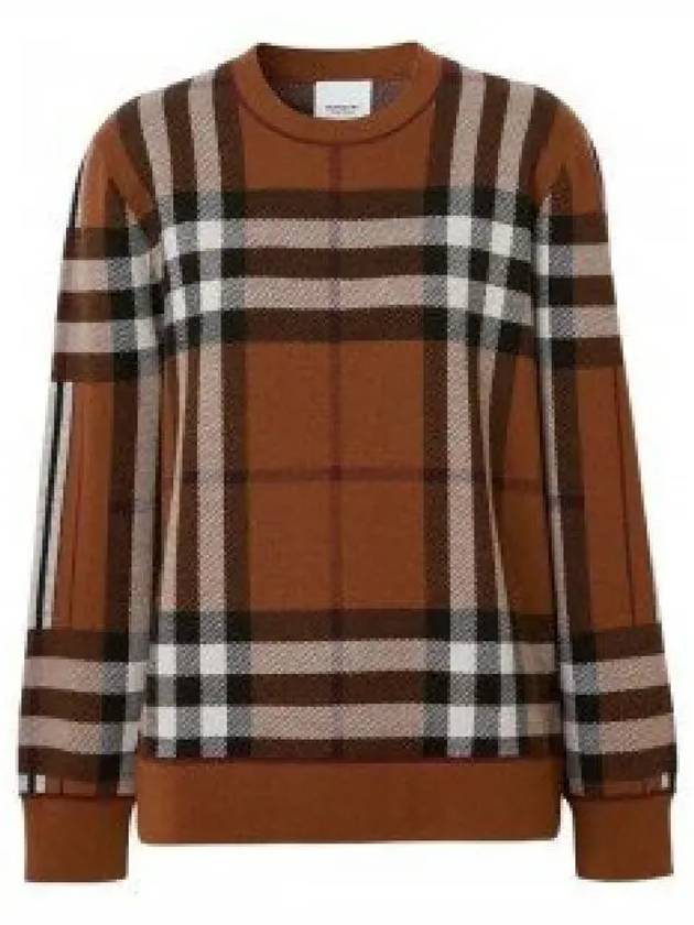 Check Wool Knit Brown - BURBERRY - BALAAN 2