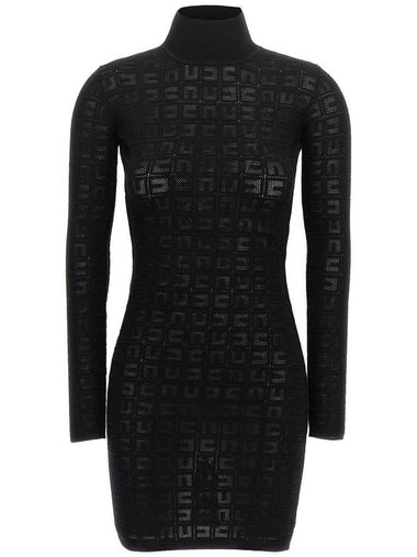 Elisabetta Franchi Openwork Logo Dress - ELISABETTA FRANCHI - BALAAN 1