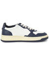 Medalist Navy Tab Low Top Sneakers White Navy - AUTRY - BALAAN 5