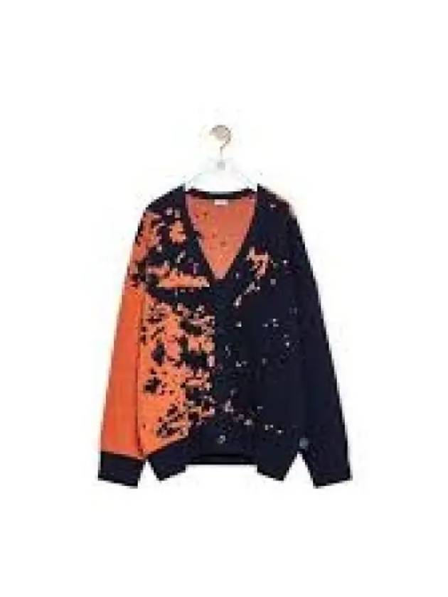 Men s Graphic Cardigan Navy Orange H526Y16K33 5353 1060121 - LOEWE - BALAAN 1