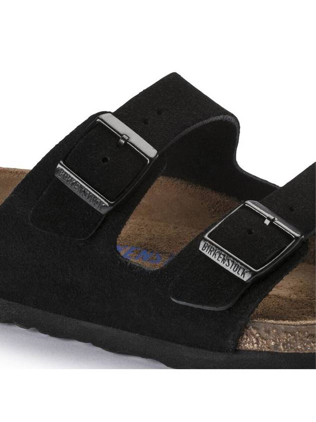 Arizona Soft Suede Slippers Black - BIRKENSTOCK - BALAAN 7