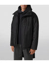 Men's Horseferry Logo Print Hooded Zip-Up Padding Black - BURBERRY - BALAAN 9