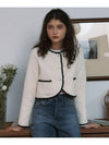 Esther tweed crop jacket ivory - LETTER FROM MOON - BALAAN 3