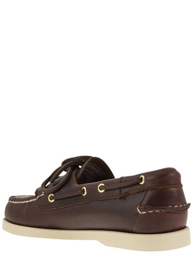 Tokyuside Portland CRMX Leather Boat Brown Burgundy - SEBAGO - BALAAN 4