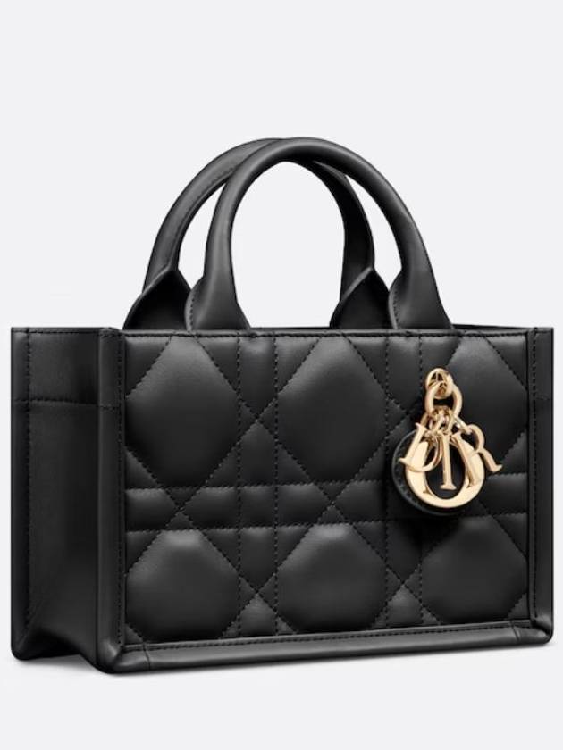 Macrocannage Calfskin Strap Mini Book Tote Bag Black - DIOR - BALAAN 3