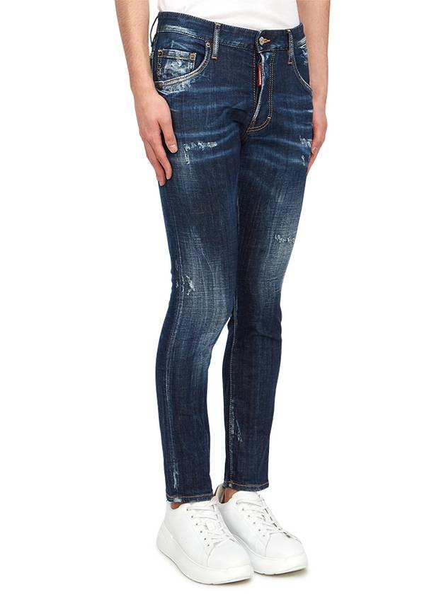 Dark Easy Wash Skater Jeans Blue - DSQUARED2 - BALAAN 4