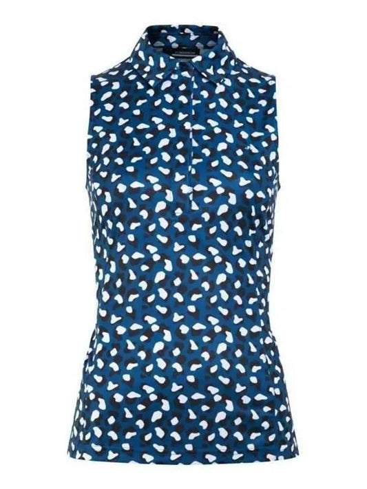 Dena Print Sleeveless Blue Moroccan - J.LINDEBERG - BALAAN 1