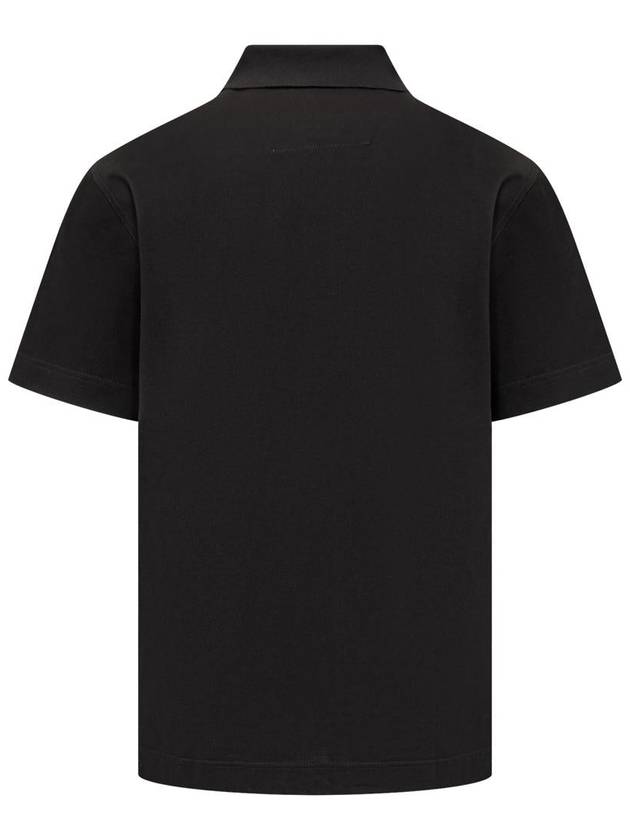 Embroidered Logo Cotton Polo Shirt Black - GIVENCHY - BALAAN 3