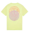 Tricromia Three Print Cotton Jersey T-Shirt Yellow - STONE ISLAND - BALAAN 3