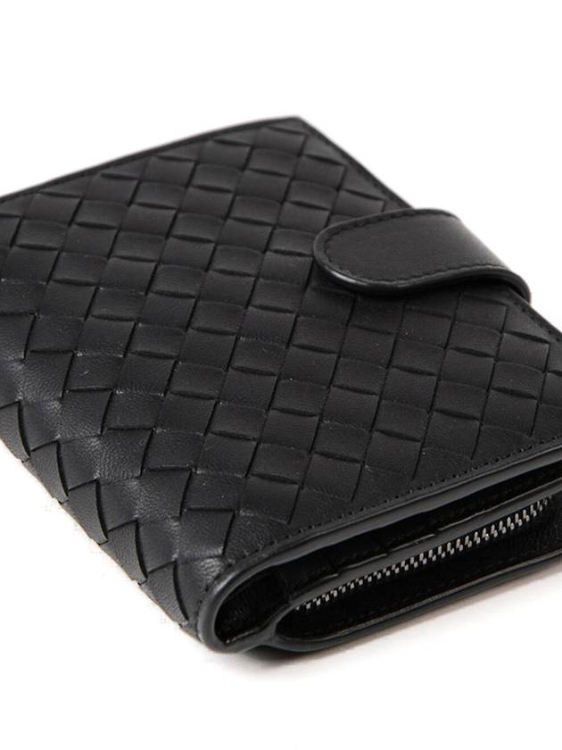 Intrecciato Nappa Half Wallet Black - BOTTEGA VENETA - BALAAN 6