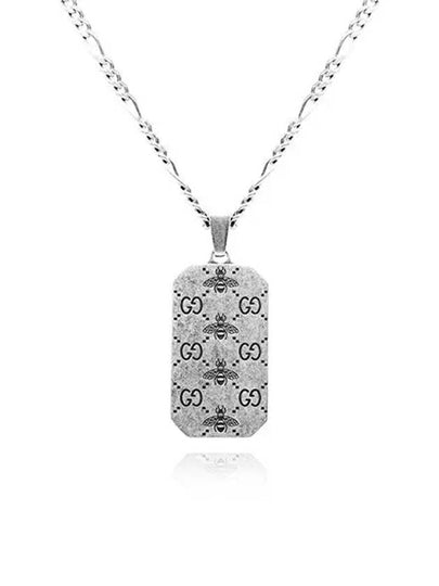 GG Non-Engraved Pendant Necklace Silver - GUCCI - BALAAN 2