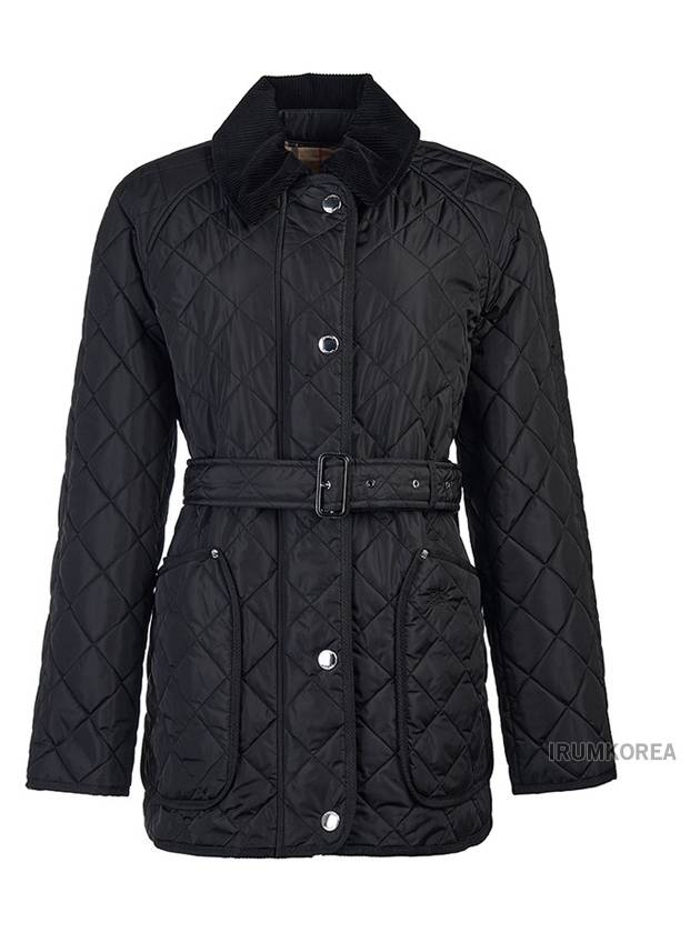 Diamond Quilted Nylon Jacket Black - BURBERRY - BALAAN 2