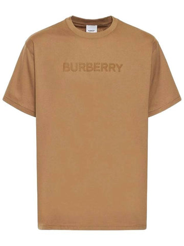 Logo Print Organnic Cotton Short Sleeve T-Shirt Brown - BURBERRY - BALAAN 1