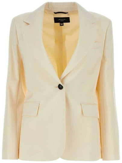 Single Breasted Blazer Jacket Cream - WEEKEND MAX MARA - BALAAN 2