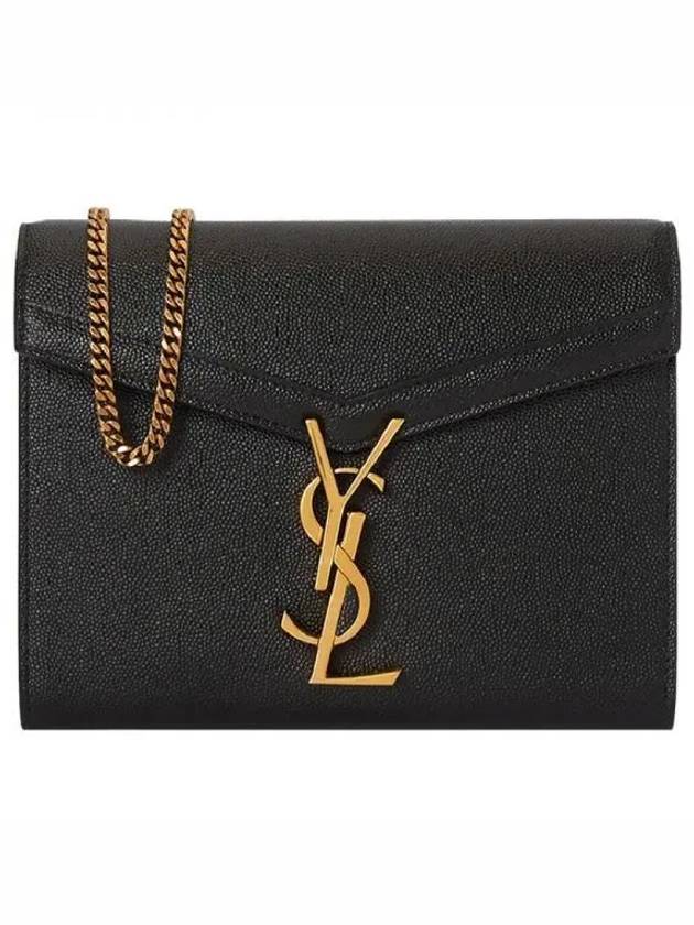 Cassandra Monogram Chain Shoulder Bag Black - SAINT LAURENT - BALAAN 2