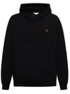 ORB logo embroidered hoodie black - VIVIENNE WESTWOOD - BALAAN.