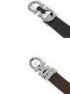 Reversible Gancini Belt Black Hickory - SALVATORE FERRAGAMO - BALAAN 7