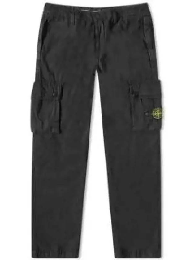 Men's Wappen Patch Cargo Track Pants Steel Grey - STONE ISLAND - BALAAN 2