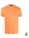 Embroidered Green Pony Slim Fit Polo Shirt Orange - POLO RALPH LAUREN - BALAAN 2