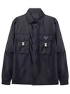 Re-Nylon Shirt Jacket Black - PRADA - BALAAN 1