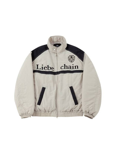 Nylon embroidery color matching racing jacketbeigesize M pre-ordered delivery on December 28th - MOO - BALAAN 2