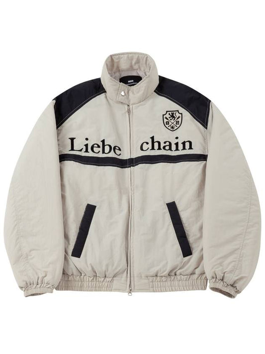 Nylon embroidery color matching racing jacketbeigesize M pre-ordered delivery on December 28th - MOO - BALAAN 1