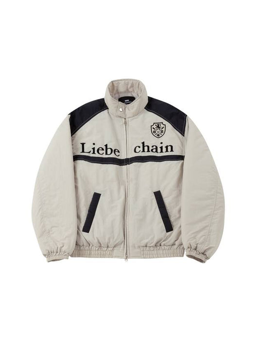 Nylon embroidery color matching racing jacketbeigesize M pre-ordered delivery on December 28th - MOO - BALAAN 2