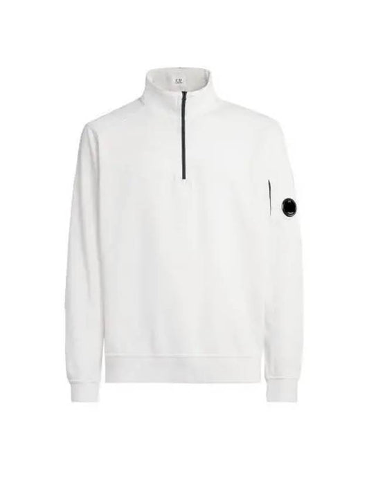 Light Fleece Half Zip-Up Sweatshirt White - CP COMPANY - BALAAN 2
