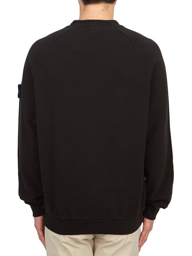 Stretch Cotton Fleece Mock Turtleneck Sweatshirt Black - STONE ISLAND - BALAAN 4