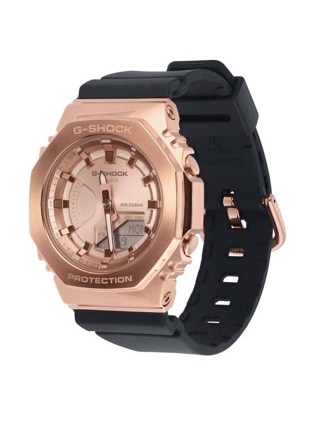 2100 Series Metal Cover Analog Digital Watch Rose Gold - G-SHOCK - BALAAN 1