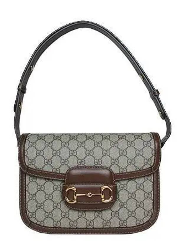 602204 GG Supreme Canvas Brown Leather 1955 Gold Horsebit Shoulder and Cross Bag - GUCCI - BALAAN 2