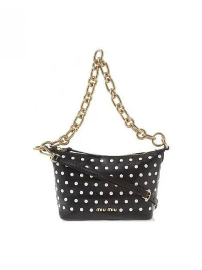 Spirit Studded Shoulder Bag Black - MIU MIU - BALAAN 2