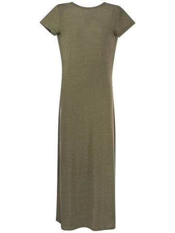 Dress with back neckline - MAJESTIC FILATURES - BALAAN 1