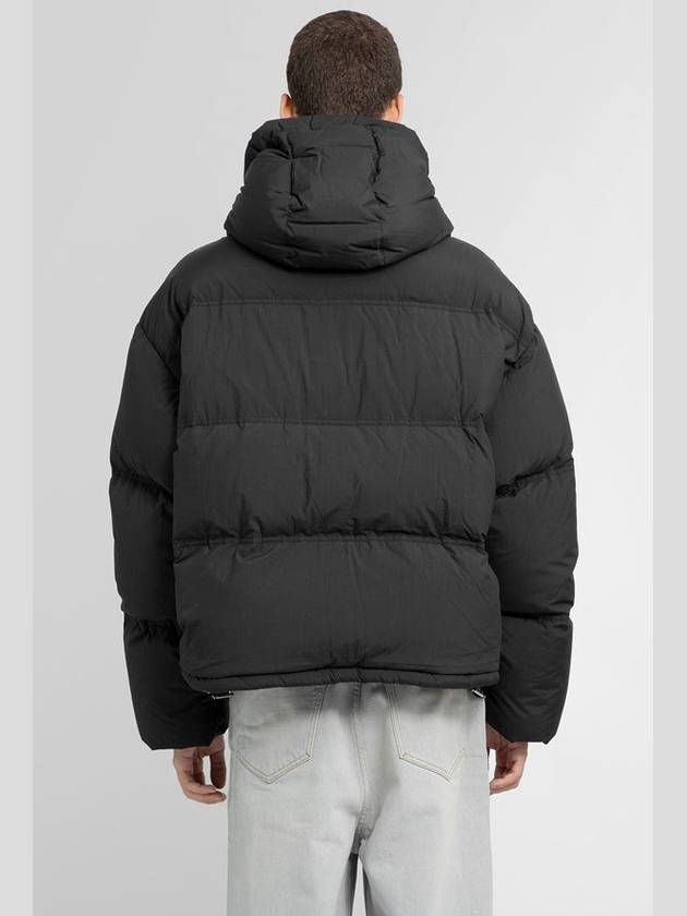 Oversized Nylon Puffer Down Jacket Black - AMI - BALAAN 4