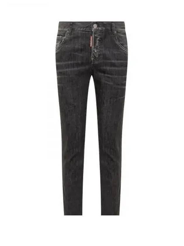 Cool Girl Low-Rise Cropped Jeans Black - DSQUARED2 - BALAAN 2