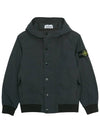 Wappen Patch Zip-Up Hoodie Dark Grey - STONE ISLAND - BALAAN 2