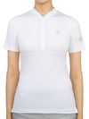 Women's Golf Serafino Classic Short Sleeve PK Shirt White - HYDROGEN - BALAAN 2