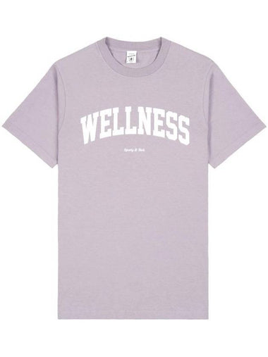 Wellness Logo Print Cotton Short Sleeve T-Shirt Lilac - SPORTY & RICH - BALAAN 1