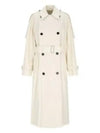 Belted Cotton Gabardine Trench Coat Ivory - BURBERRY - BALAAN 2