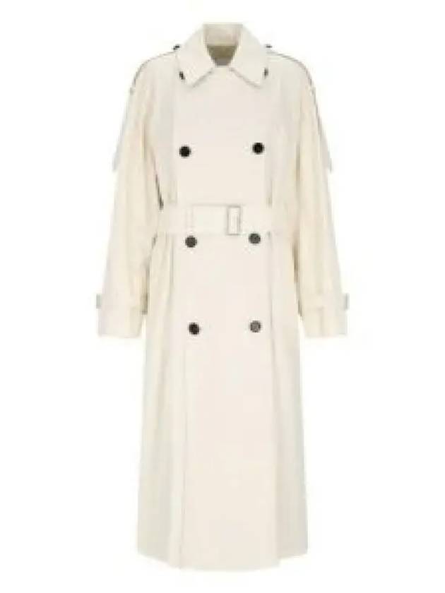 Belted Cotton Gabardine Trench Coat Ivory - BURBERRY - BALAAN 2