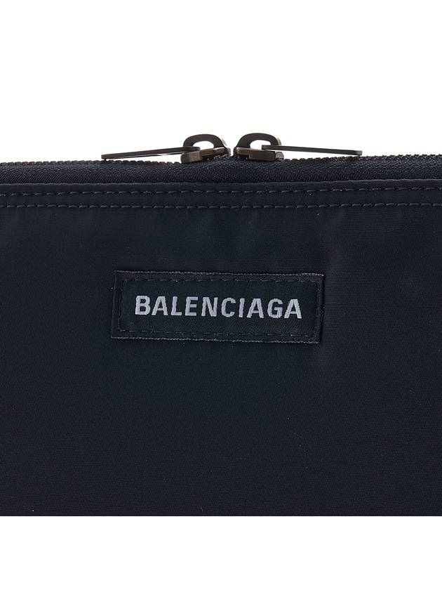 Men's Logo Patch Clutch Bag Black - BALENCIAGA - BALAAN.