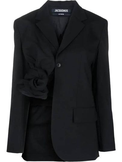 La Veste Baccala Knotted Blazer Black - JACQUEMUS - BALAAN 2