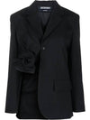 La Veste Baccala Knotted Blazer Black - JACQUEMUS - BALAAN 3