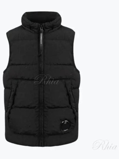 Kids Detachable Hooded Down Vest Black - CP COMPANY - BALAAN 2