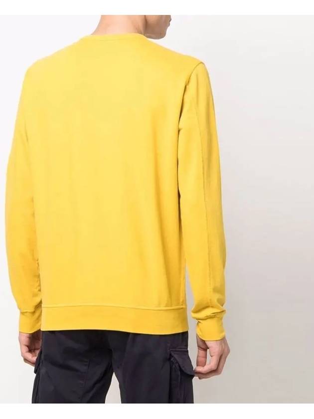 Men's Light Fleece Lens Wappen Sweatshirt Yellow - CP COMPANY - BALAAN 4