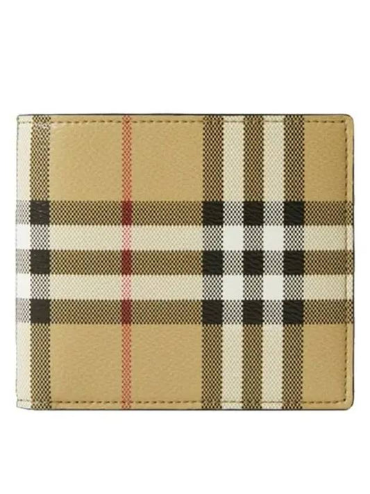 Check Half Wallet Beige - BURBERRY - BALAAN 2