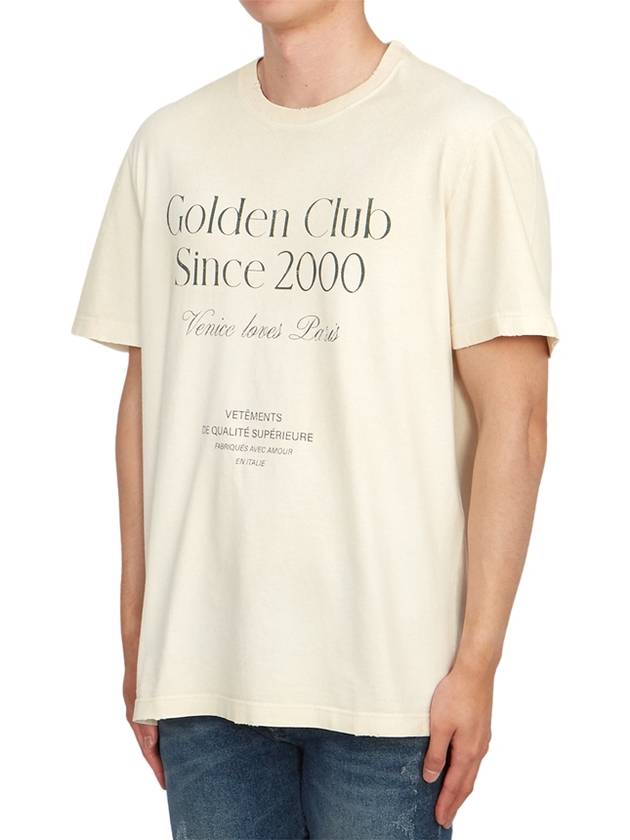 Crew Neck Cotton Paper Short Sleeve T-Shirt White - GOLDEN GOOSE - BALAAN 3