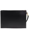 Tiny Cassandre Shiny Leather Zip Tablet Clutch Bag Black - SAINT LAURENT - BALAAN 3