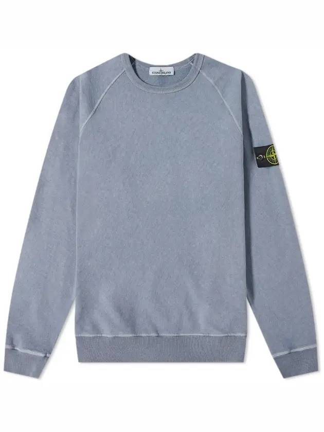 Men's Waffen Patch Round Sweatshirt Washing Blue - STONE ISLAND - BALAAN.