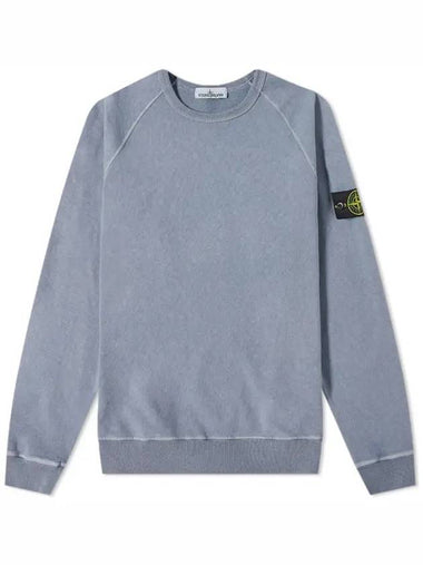 Wappen Patch Round Sweatshirt Washing Blue - STONE ISLAND - BALAAN 1